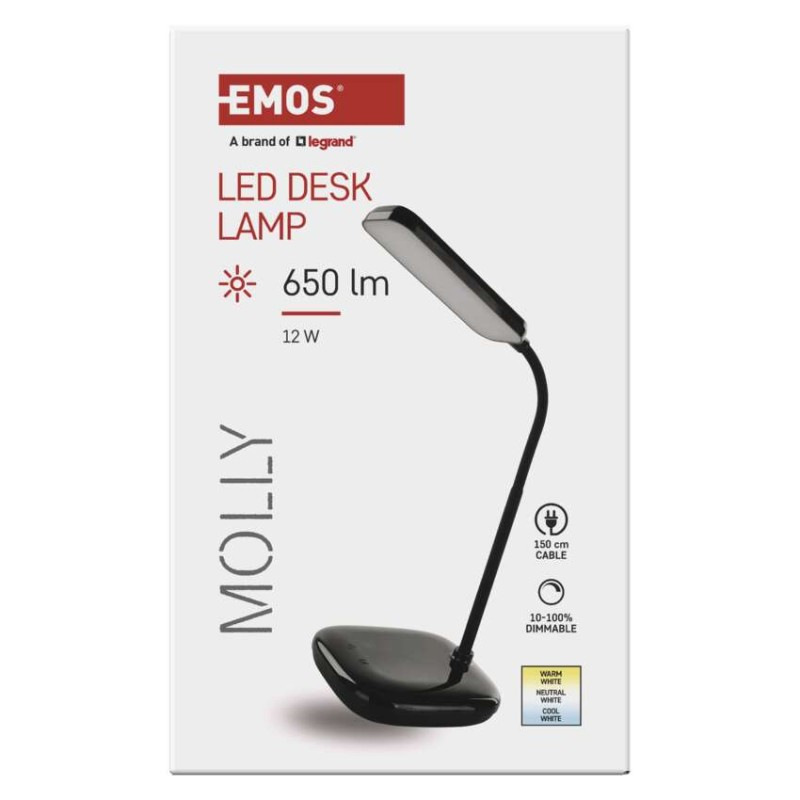 LED stolná lampa MOLLY, čierna 10