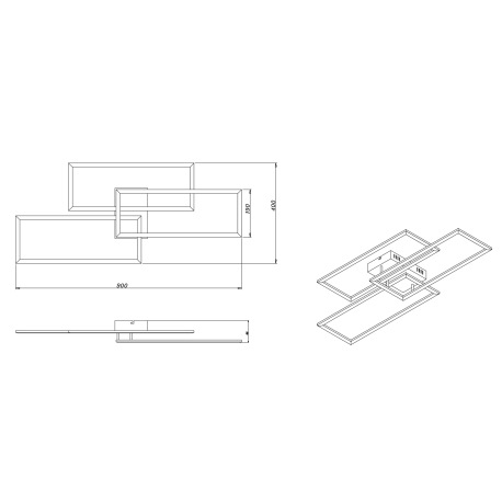 Stropné svietidlo, kov čierny, plast biely, pamäťová funkcia, stmievateľné, diaľ.ovládanie, fixácia 10