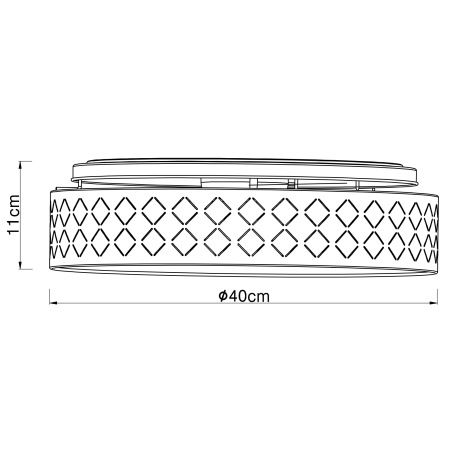 Stropné svietidlo, kov biely,textil čierny,akryl opál,pamäťová funkcia,nočné svetlo,stmievateľné,dia 18