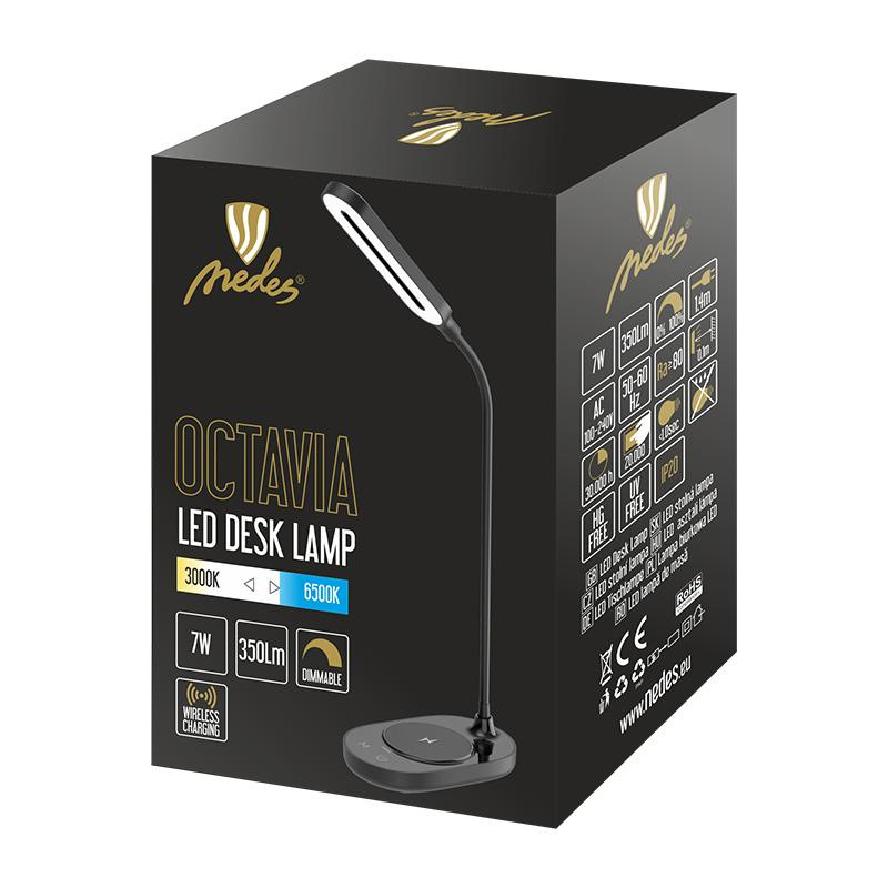 LED stolná lampa OCTAVIA 7W stmievateľná s bezdrôtovým nabíjaním - DL4301/B 2