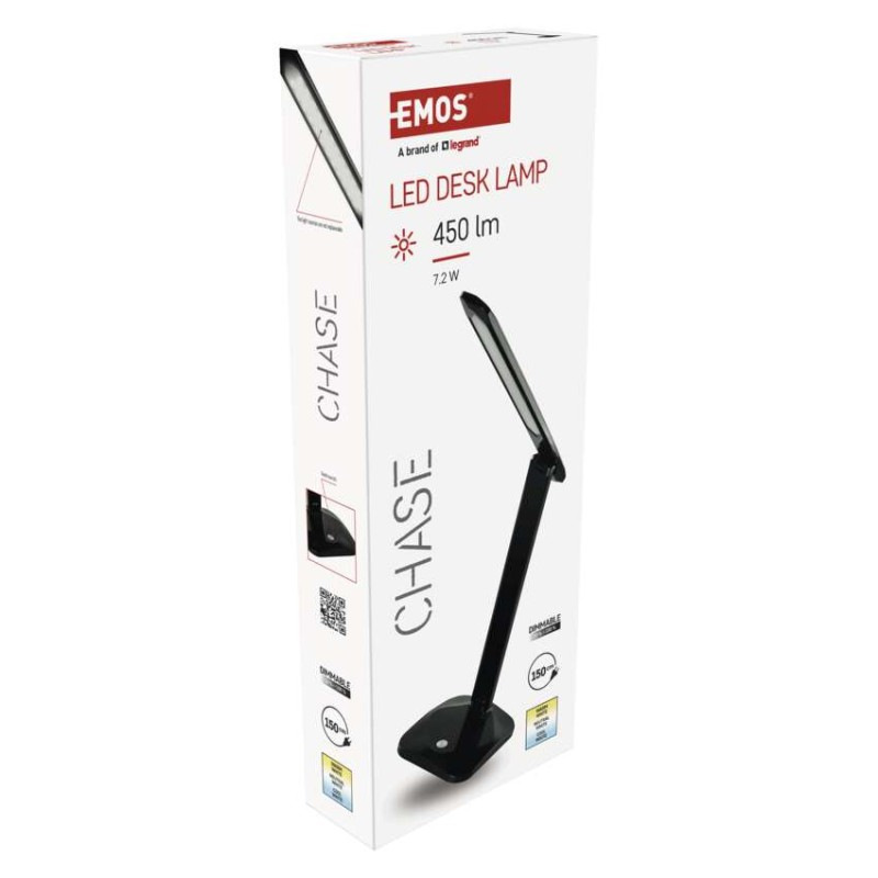 LED stolná lampa CHASE, čierna 13