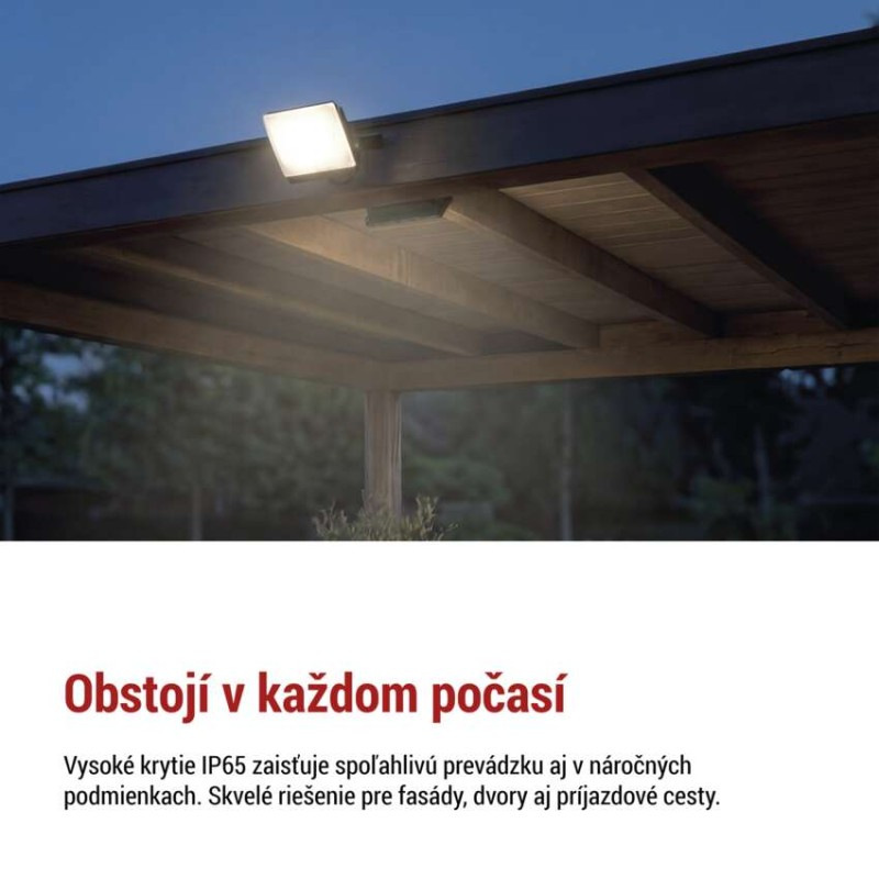 LED reflektor TAMBO EVO, 30 W, 3000 lm, IP65, čierny 8