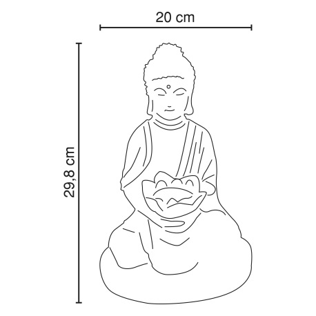 Solárne svietidlo, plast sivý, IP44, akumulátor AA 600mAh 1,2V, Ø200, V:298, vrátane 1xLED 0,06W 3V, 2