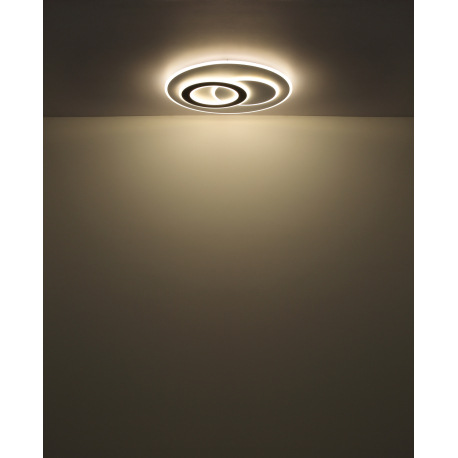 Stropné svietidlo, kov biely a čierny matný, akryl biely, stmievateľné, niekoľko úrovní pomocou nást 7