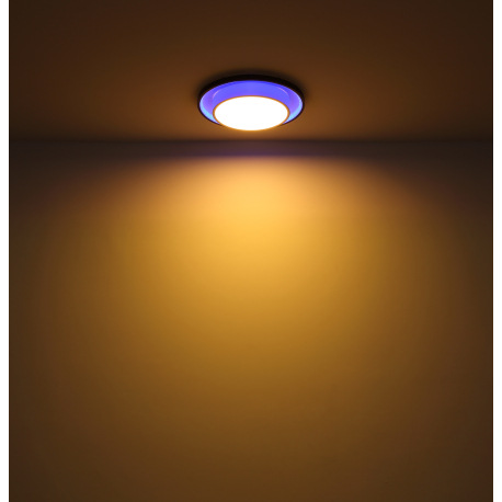 Stropné svietidlo kov čierny, akryl opál, stmievateľné, prepínanie funkcií nástenným vypínačom, RGB 14