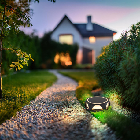 Solárne svietidlo, hliník čierny matný, plast čierny/biely, spínač, batéria CR18650 1200mAh 3,7V, IP 2