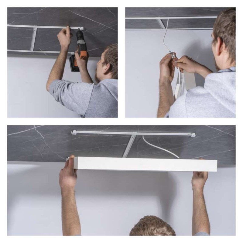 LED panel BAXXO 60×60, štvorcový prisadený biely, 36W neutr. biela 13