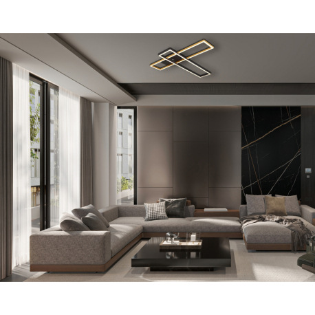 Stropné svietidlo, kov čierny, hliník čierny, hliník zlatý mat, plast biely, polohovateľné, DxŠxV: 8 1