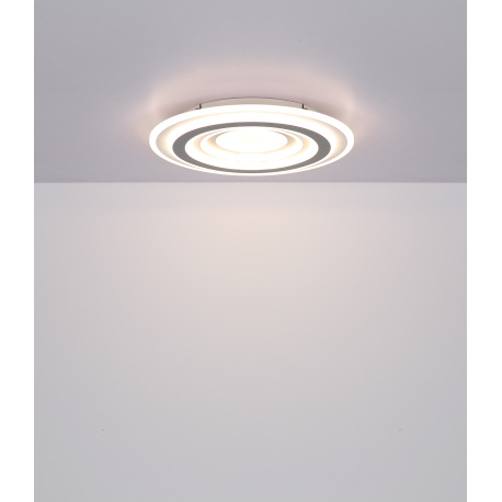 Stropné svietidlo, kov biely, akryl antracit a biely, nočné svetlo, funkcia pamäte, stmievateľné, di 9