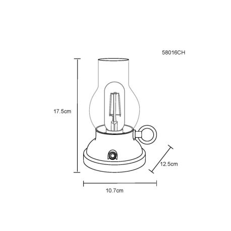 Dekoratívne svietidlo, plast champagne matná, číre sklo, plast jantárová, dotykový stmievač, bez ada 11