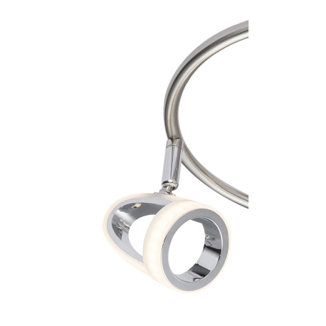 Stropné svietidlo, kov, nikel, chróm, satinovaný plast, Ø: 250, V: 165, vrátane 3xLED 5W 230V, 310lm 8