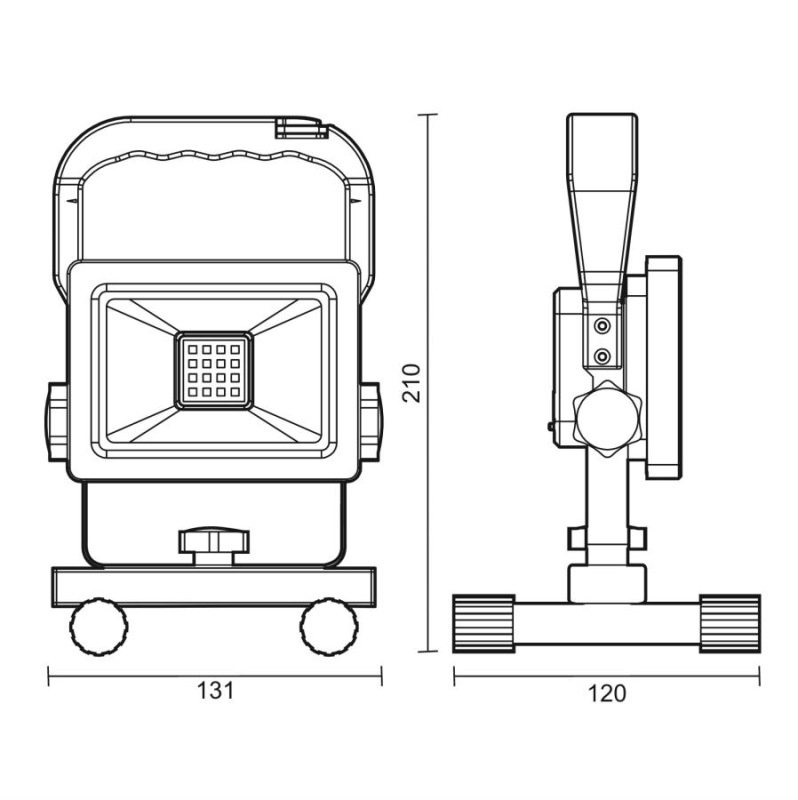 LED prenosné pracovné nabíjacie svietidlo 10W - WL20R 9