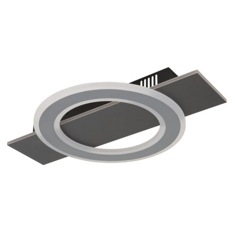 Stropné svietidlo, plast antracit, brúsený sivý kov, akryl biely, DxŠxV: 440x290x55mm, vrátane LED 1 12