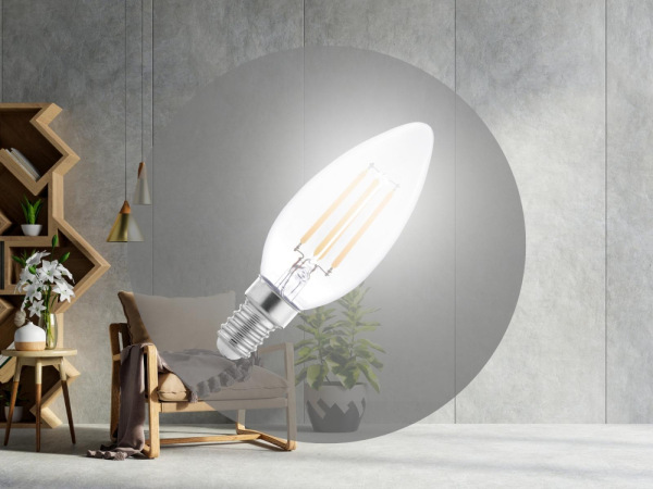 LED žiarovka / filament 4W - C35 / E14 / 4000K - ZLF722 2