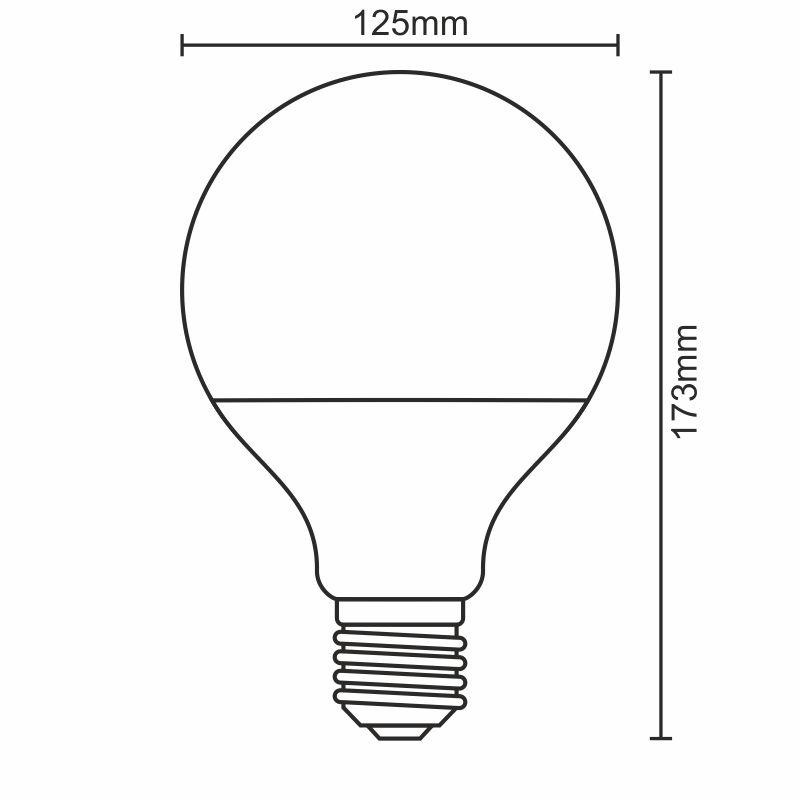 LED žiarovka 20W - G125 / E27 / SMD / 3000K - ZLS914 6