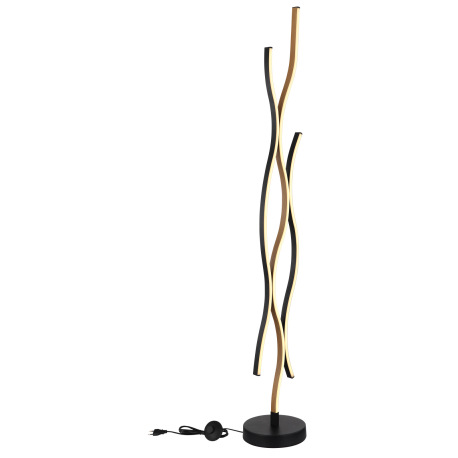 Stojacia lampa kov čierny matný, plast biely, hliník čierny matný, hliník imitácia dreva, kábel PVC 13