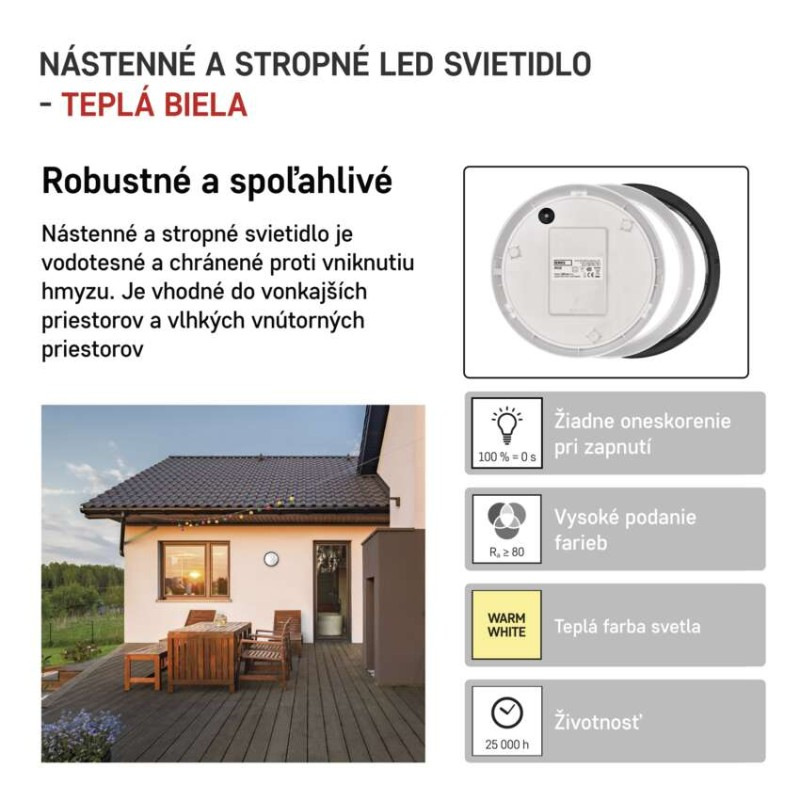 LED prisadené svietidlo ZURI, kruhové čierna/biela 14W teplá b. 4