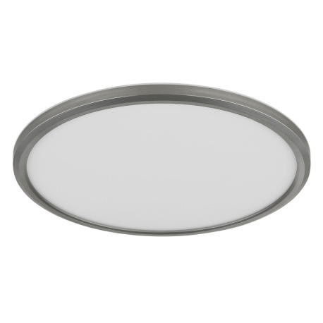 Stropné svietidlo, plast niklový, satinovaný, biely, niekoľko úrovní cez nástenný spínač, podsvieten 14