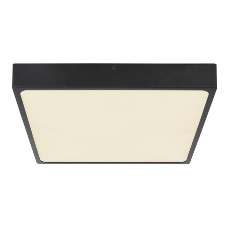 Stropné svietidlo, hliník čierny, akryl opál satinovaný, DxŠxV: 220x220x26, vrátane 1xLED 28W 230V, 11