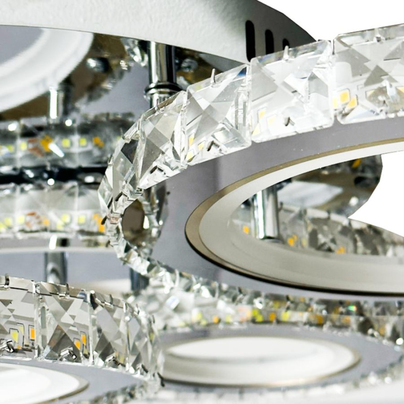 LED stropný luster + diaľkový ovládač 120W - J3338/CH 6