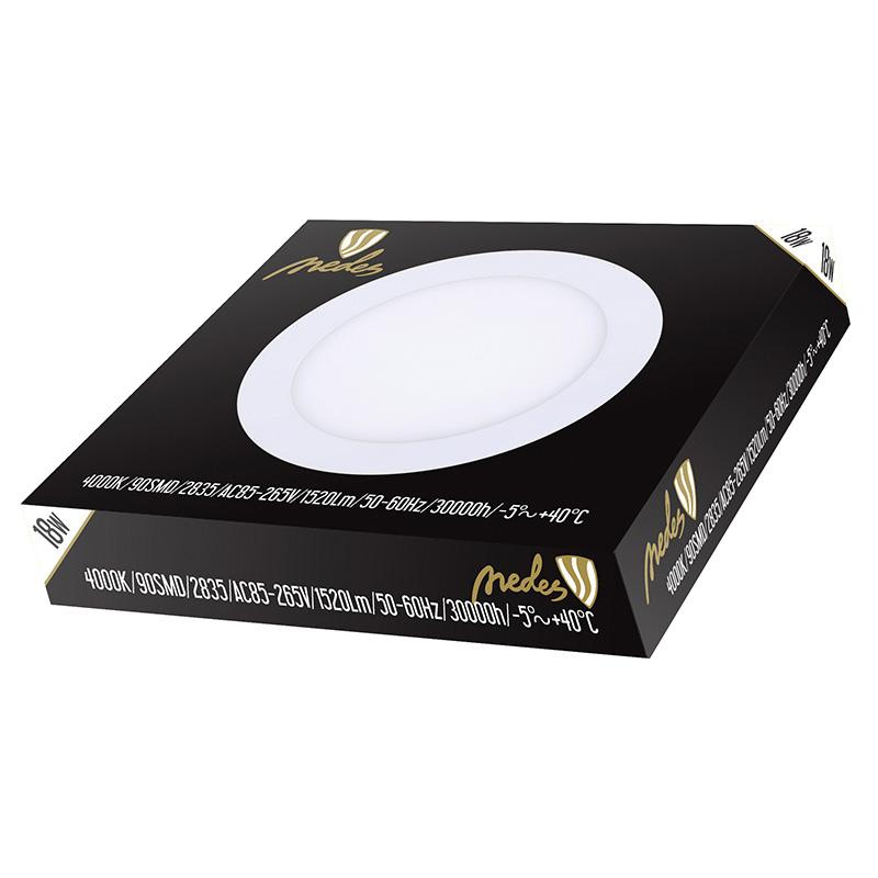 LED vsadený panel 18W / PR / SMD / 4000K / WH - LPL124 5