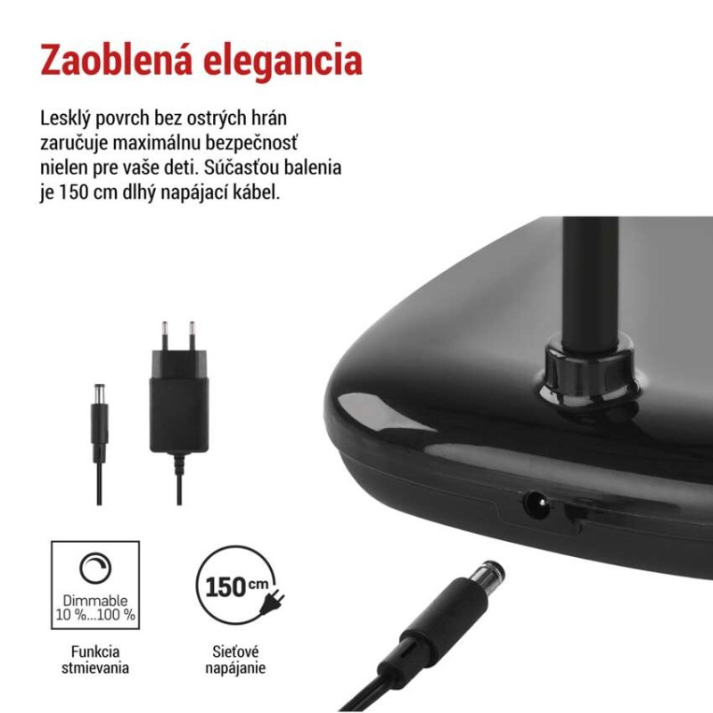 LED stolná lampa MOLLY, čierna 5