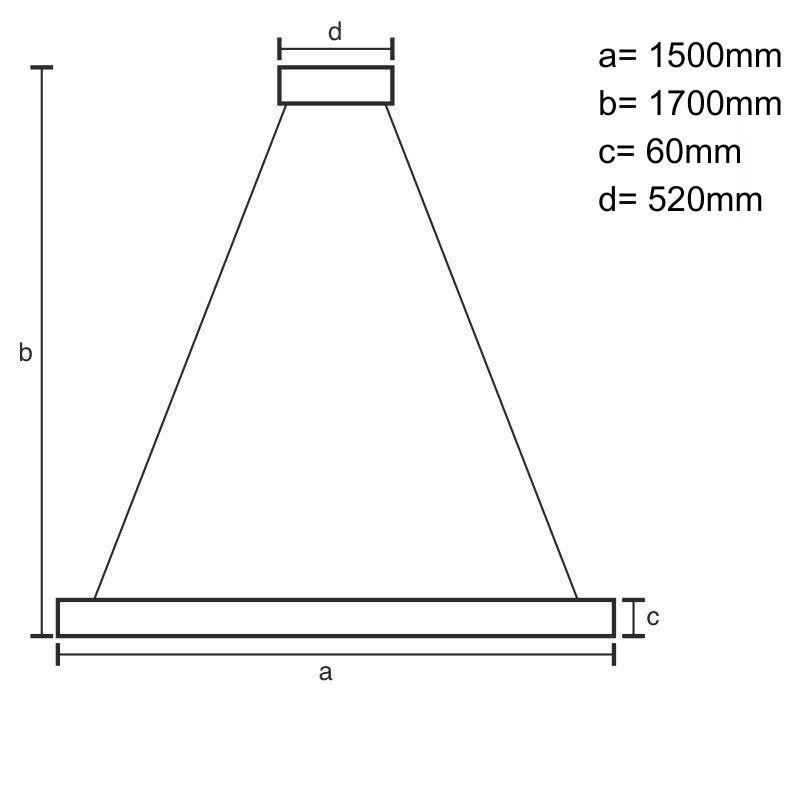 Drevený luster na lanku z masívneho dreva LED 26W / 1500 - WRL0322 4
