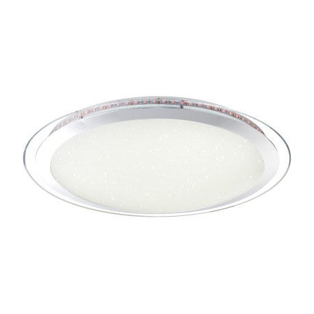 Stropné svietidlo, chróm, plast biely, trblietavý efekt, zmena farby svetla 3000 až 6000K, stmievate 19