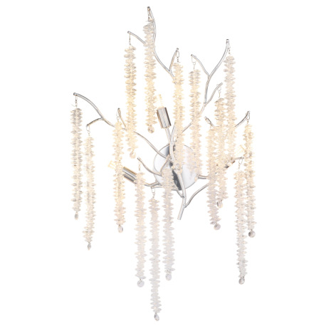 Nástenné svietidlo, kov chróm, pochrómovaný hliník, číre plastové krištále, ŠxV: 320x600mm, H: 180mm 12