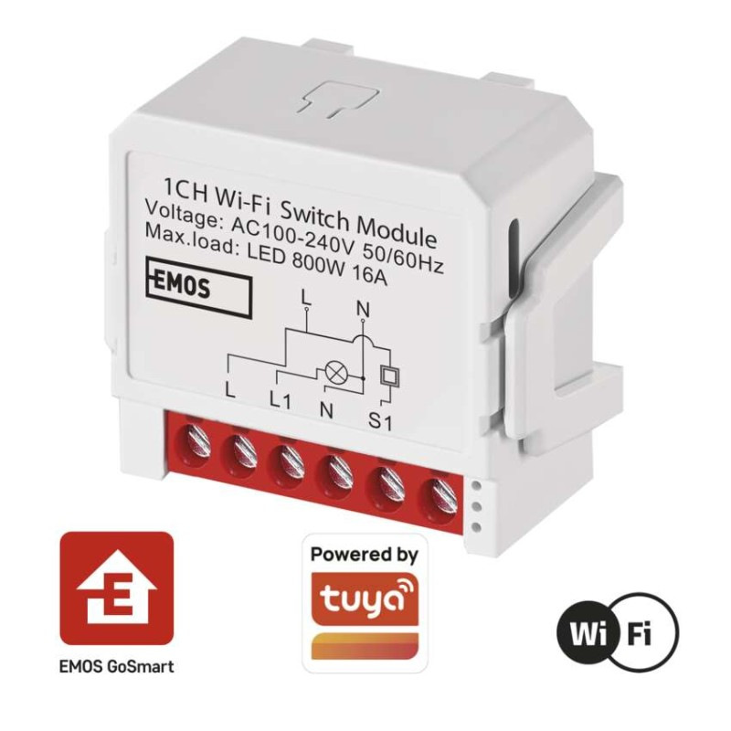 GoSmart spínací modul IP-2201SW, WiFi, 1-kanálový 12