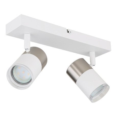 Nástenné svietidlo, kov biely, hliník nikel matný, hliník biely, plast transparentný, DxŠxV: 260x60x 3