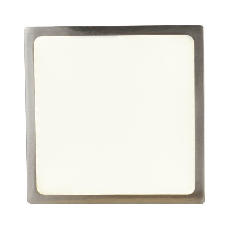 Stropné svietidlo, hliník matný nikel, akryl opál, stmievateľné, LxWxH: 145x145x26, vrátane 1xLED 15 5