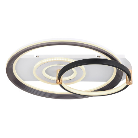 Stropné svietidlo, kov biely, čierny a sivý, akryl opál, stmievateľné, viackrokové ovládanie cez nás 16