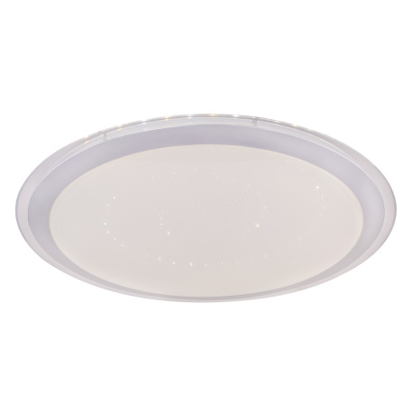 Stropné svietidlo, kov biely strieborný, akryl biely, číry, kompatibilné s Google Assistant a Alexa,