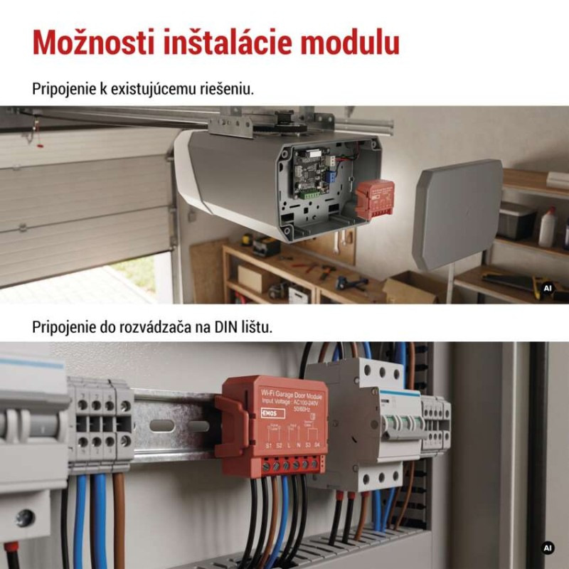 GoSmart modul ovládania garážových dverí IP-2231SW, WiFi 1