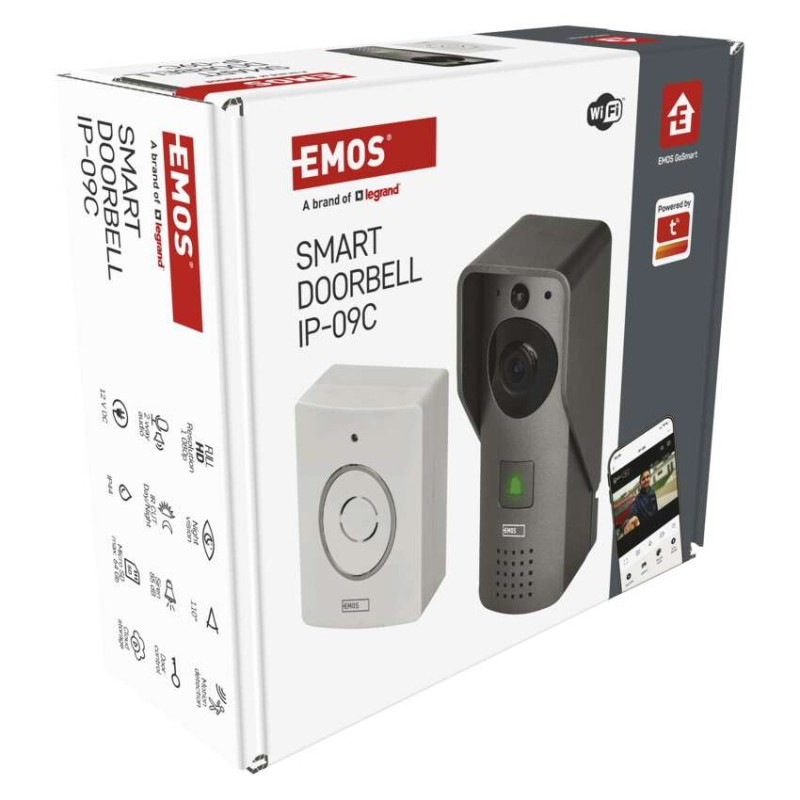 GoSmart Domový bezdrôtový videozvonček IP-09C s WiFi 14