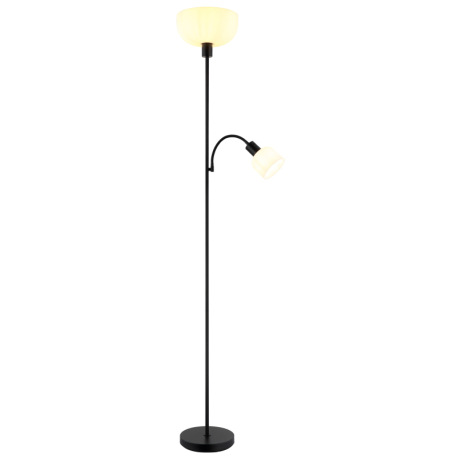Stojanové svietidlo, kov čierny matný, plast biely, ø: 260mm, V: 1787mm, dĺžka kábla 1800mm, veľké s 10