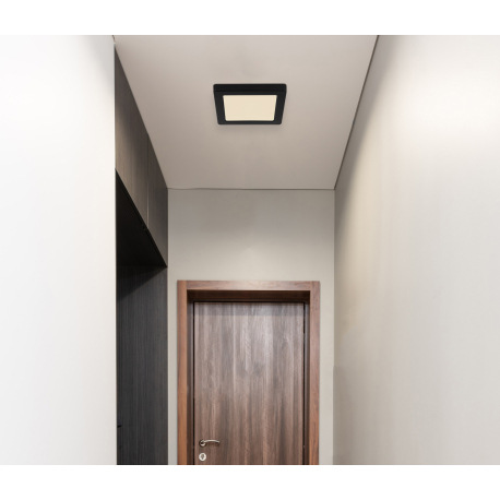 Stropné svietidlo, plast čierny, plast biely, zmena farby svetla prepínačom, fixácia farby, DxŠxV:16 12