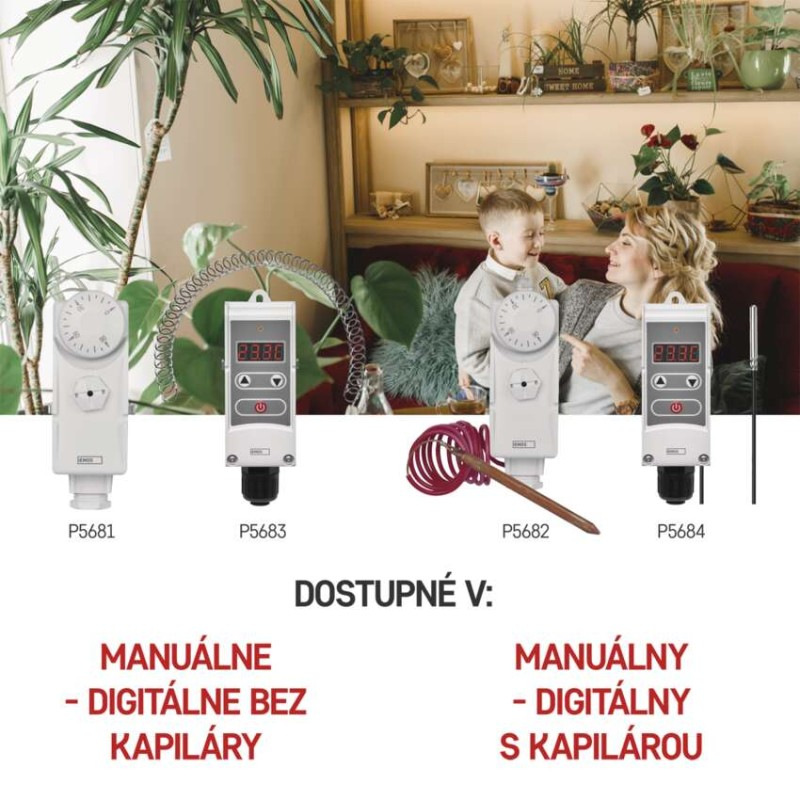 Príložný manuálny kapilárový termostat P5682 1