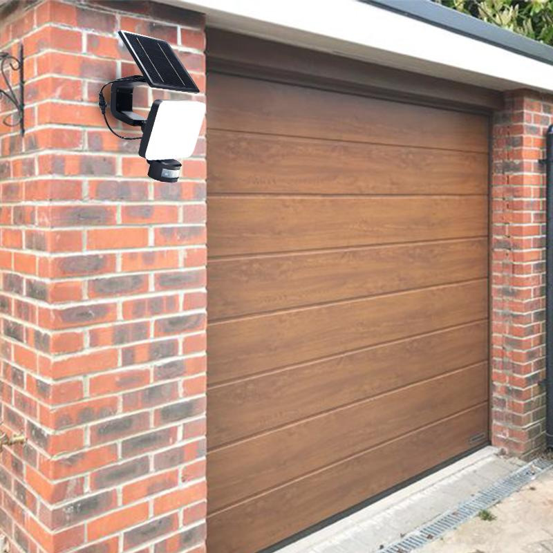 LED čierne vonkajšie solárne svietidlo so senzorom 12W / 3000K - 4100K - 6500K - LS022 15