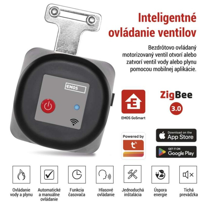GoSmart Motorizovaný zatvárač ventila voda/plyn P5640S ZigBee 2