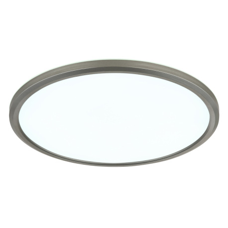 Stropné svietidlo, plast niklový, satinovaný, biely, niekoľko úrovní cez nástenný spínač, podsvieten 18