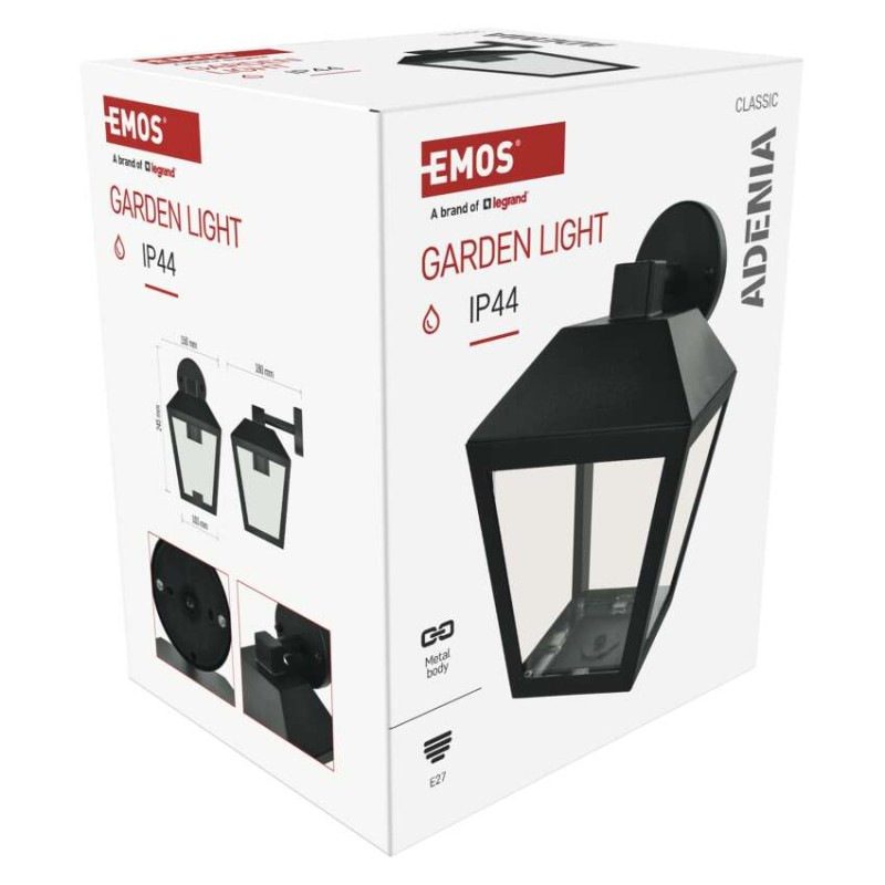 Záhradné nástenné svietidlo ADENIA, 18 x 15 x 24,5 cm, 1 x E27, 15 W 13