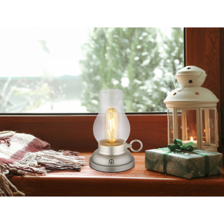 Dekoratívne svietidlo, plast champagne matná, číre sklo, plast jantárová, dotykový stmievač, bez ada 3