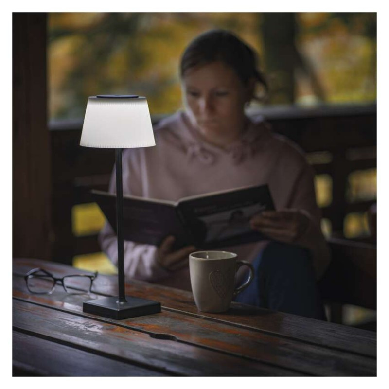 LED stolná lampa KATIE, dobíjacia, čierna 3