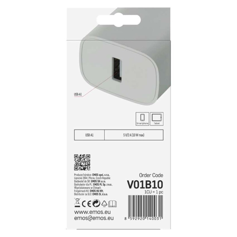 Univerzálny USB adaptér BASIC do siete 10 W max. 7