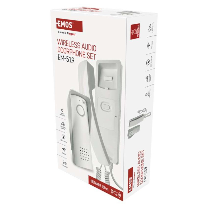 Bezdrôtová sada domáceho audio vrátnika H1088, 1 účastník 10