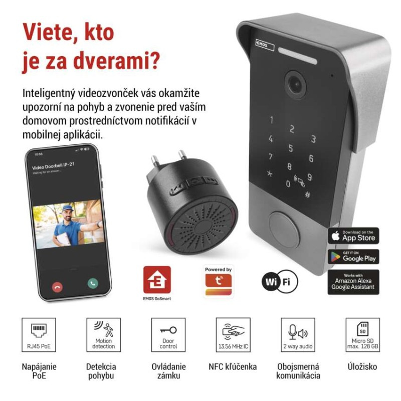 GoSmart videozvonček IP-21PoE 1