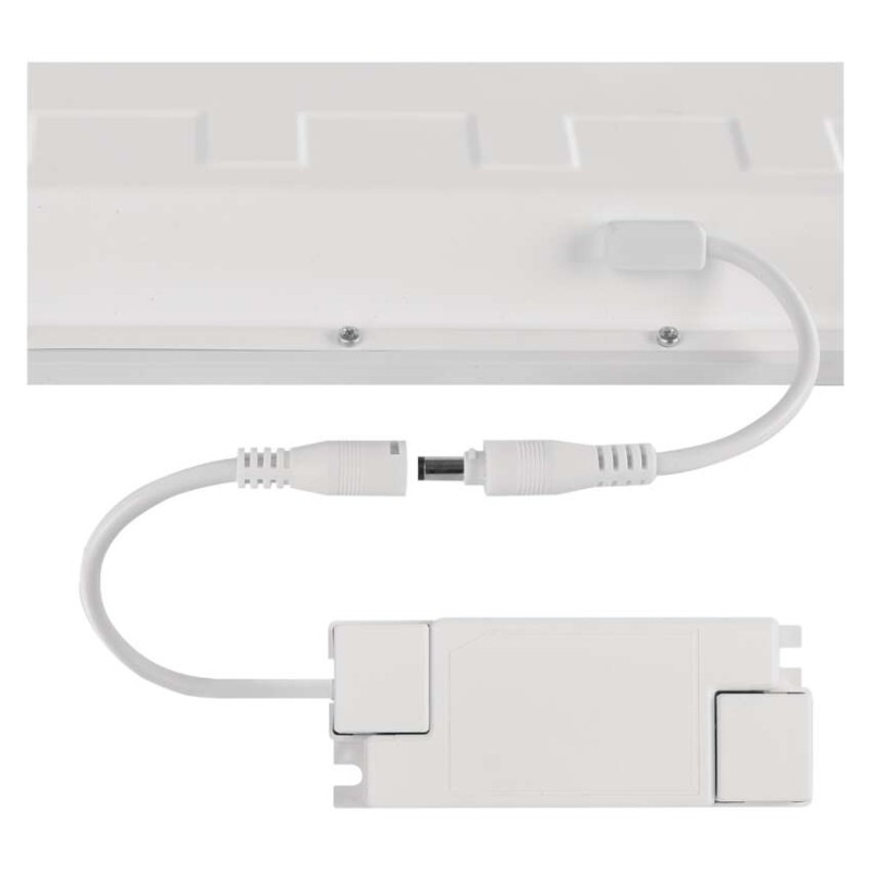 LED panel LUXXO backlit 60×60, štvorcový vstavaný biely, 22W neutrálna b. 11