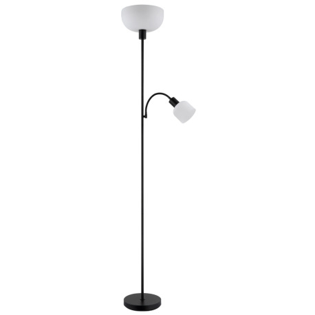Stojanové svietidlo, kov čierny matný, plast biely, ø: 260mm, V: 1787mm, dĺžka kábla 1800mm, veľké s 12
